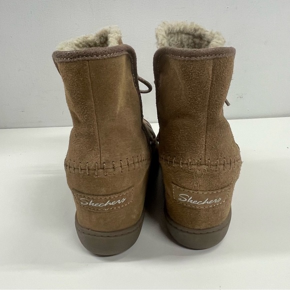 Skechers Suede Lace Up Ankle Boot Size 9 - Picture 6 of 9